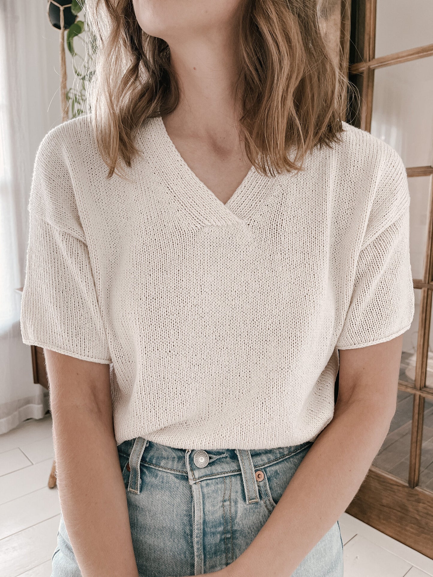 Strickpaket Moon Set Tee von Ozetta (inkl. Anleitung) aus Pure Silk von Knitting for Olive