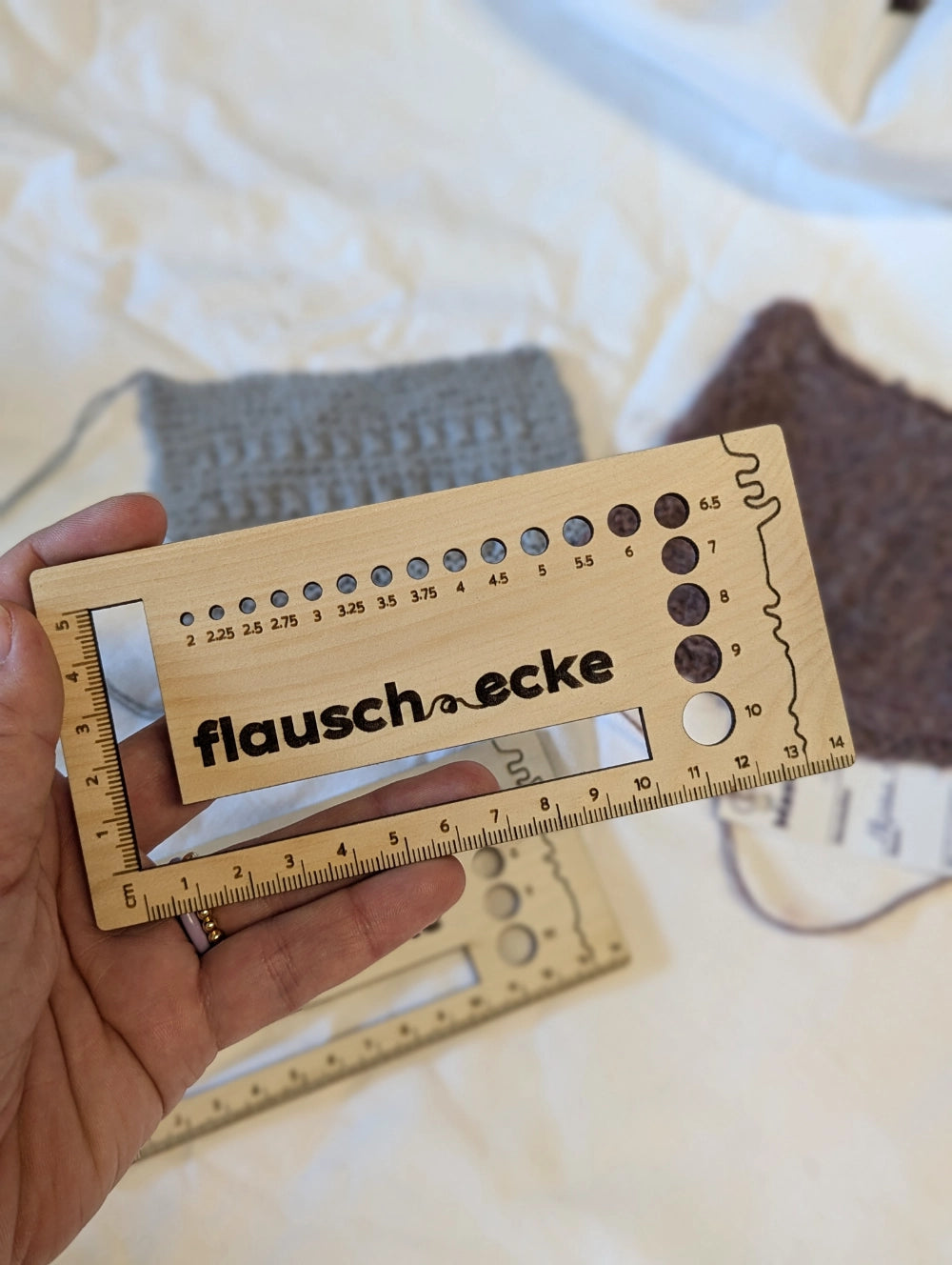 Flauschecke Zählrahmen / Lineal inkl. Nadelmaß