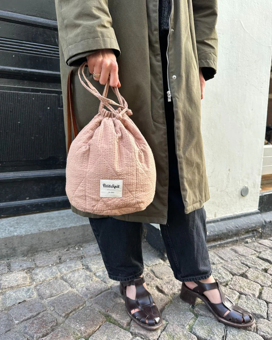 Get Your Knit Together Bag "Praline Seersucker" (small)