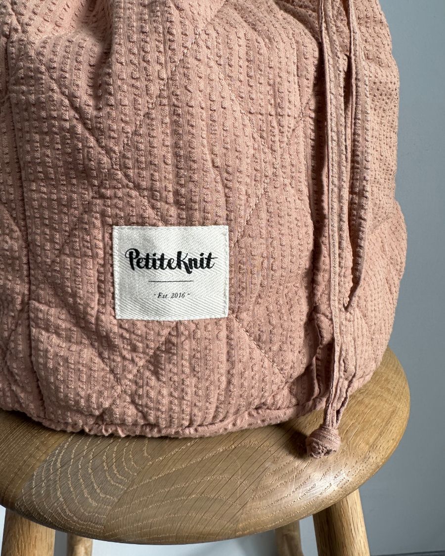 Get Your Knit Together Bag "Praline Seersucker" (large)