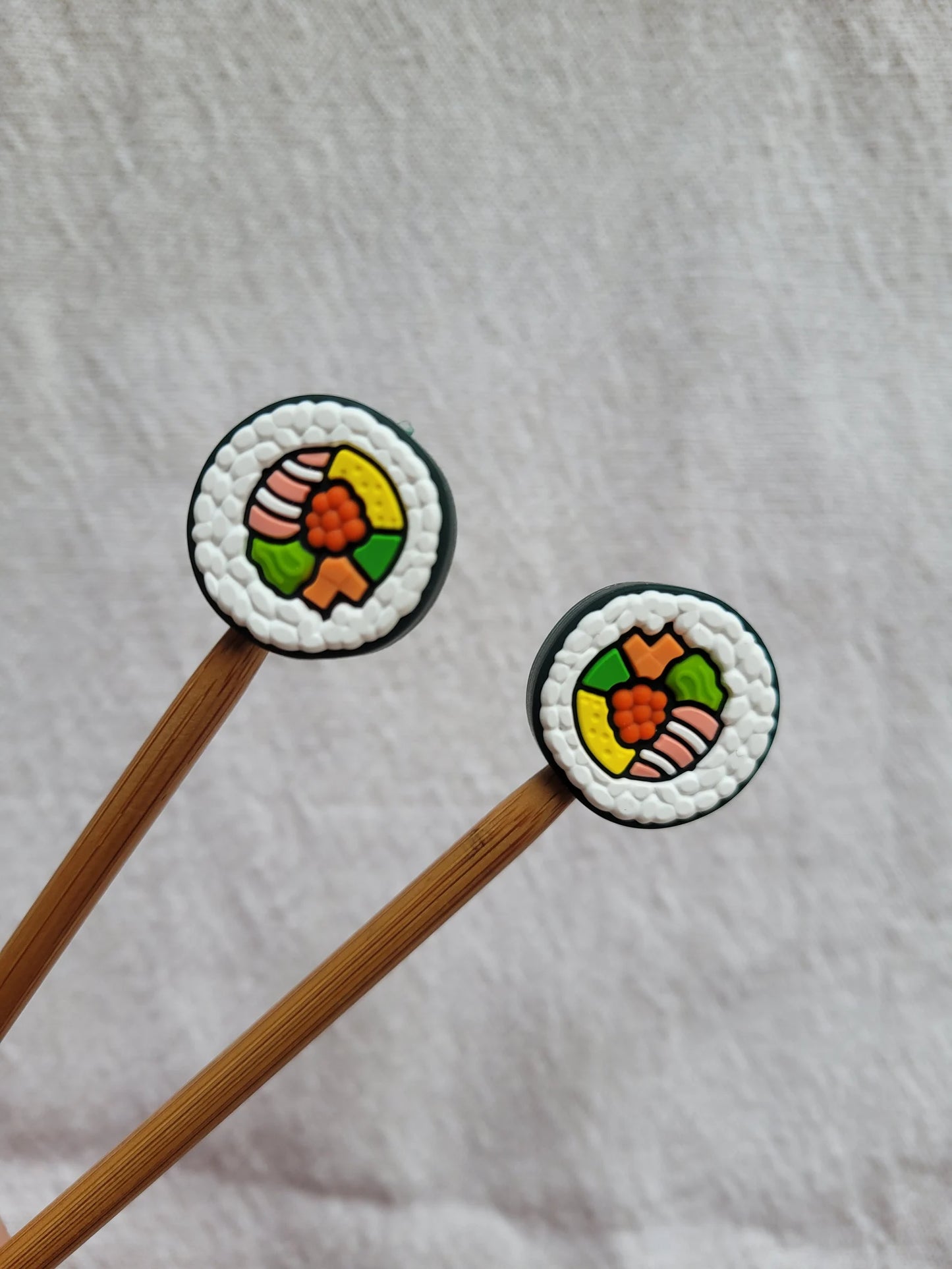 Nadelstopper / Maschenstopper Food: Sushi / Pommes / Pizza /Donut (Set 2 Stk)