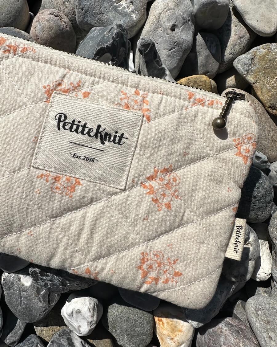 Knitter's Tool Purse - Apricot Flower