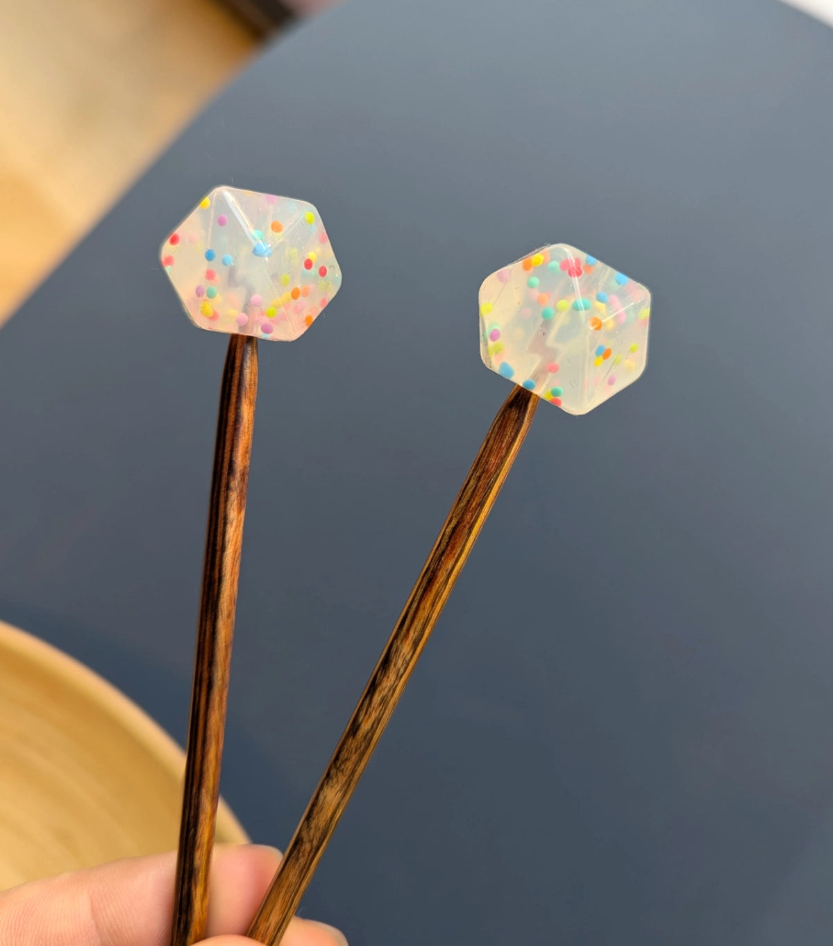 Nadelstopper / Maschenstopper Kugeln & Hexagons (Set 2 Stk.)