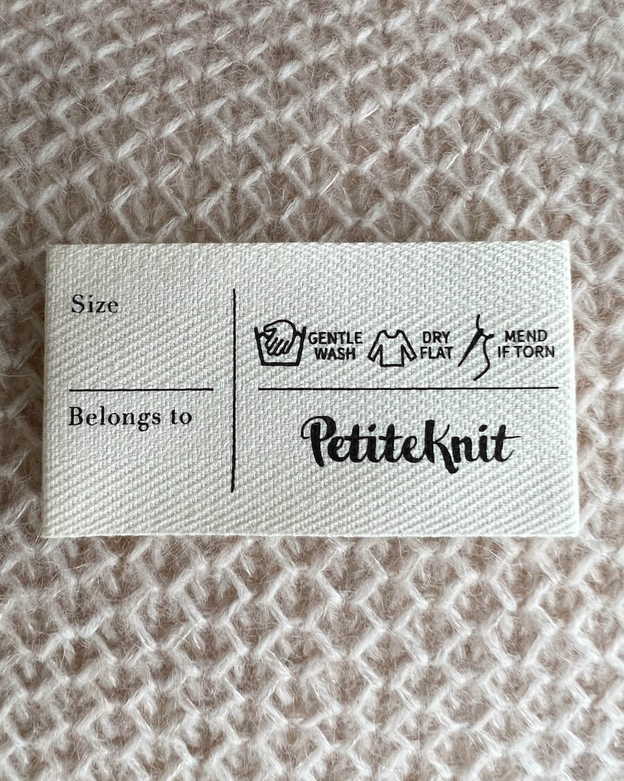 PetiteKnit Baumwoll-Label (diverse)