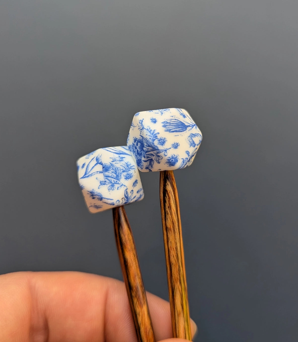Nadelstopper / Maschenstopper Kugeln & Hexagons (Set 2 Stk.)