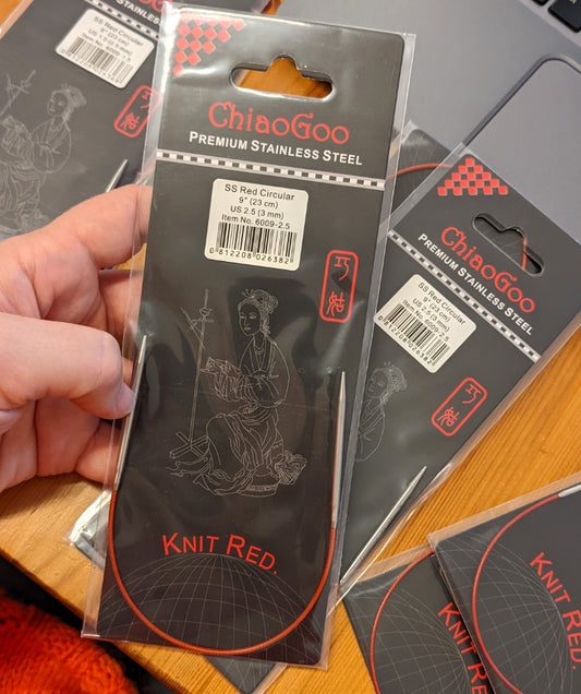 ZZ_Rundstricknadel KNIT RED Edelstahl 23 cm