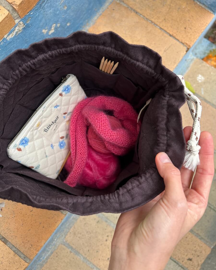 Get Your Knit Together Bag small - Dark Oak