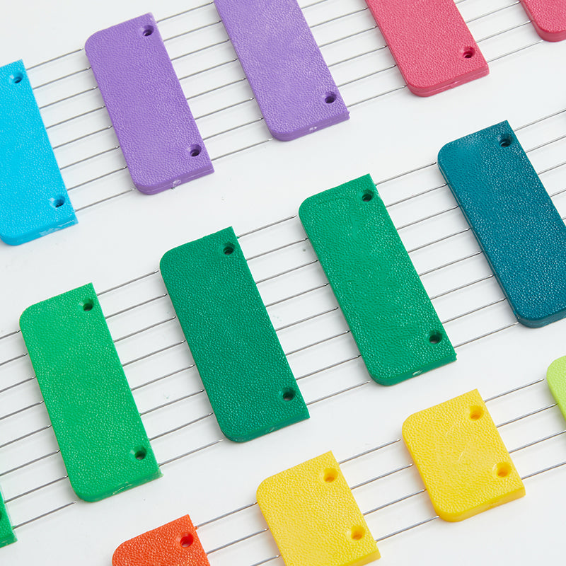 Kammnadelbox / Spannkämme Regenbogen 20 Stk. zum blocken von Strickstücken