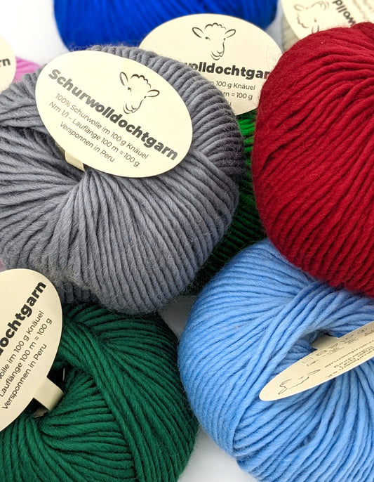 Schurwolldochtgarn