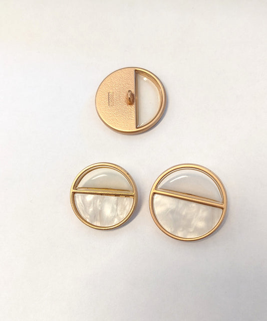 Knopf pearl/kupfer durchsichtig (2 versch. Größen)