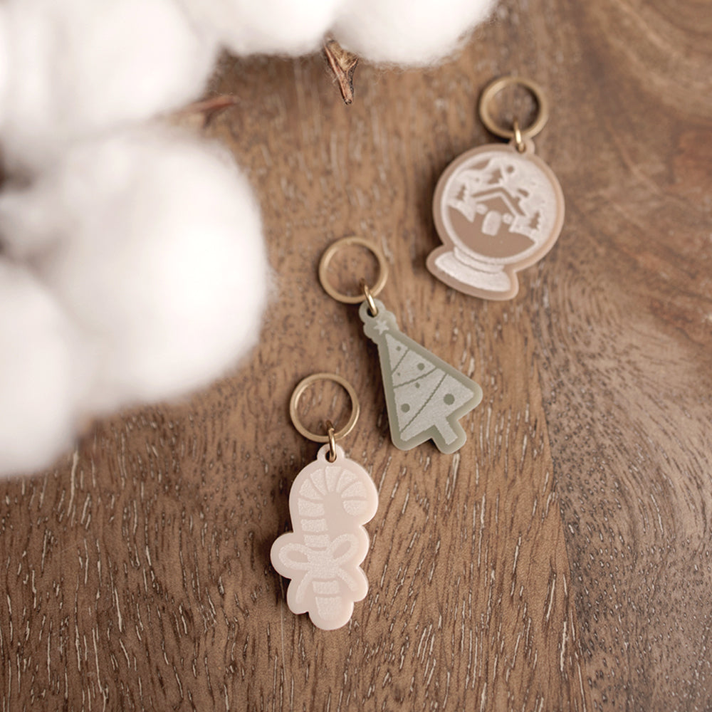 Maschenmarkierer Candy Cane / Schneeflocke (Set 3 Stk.)