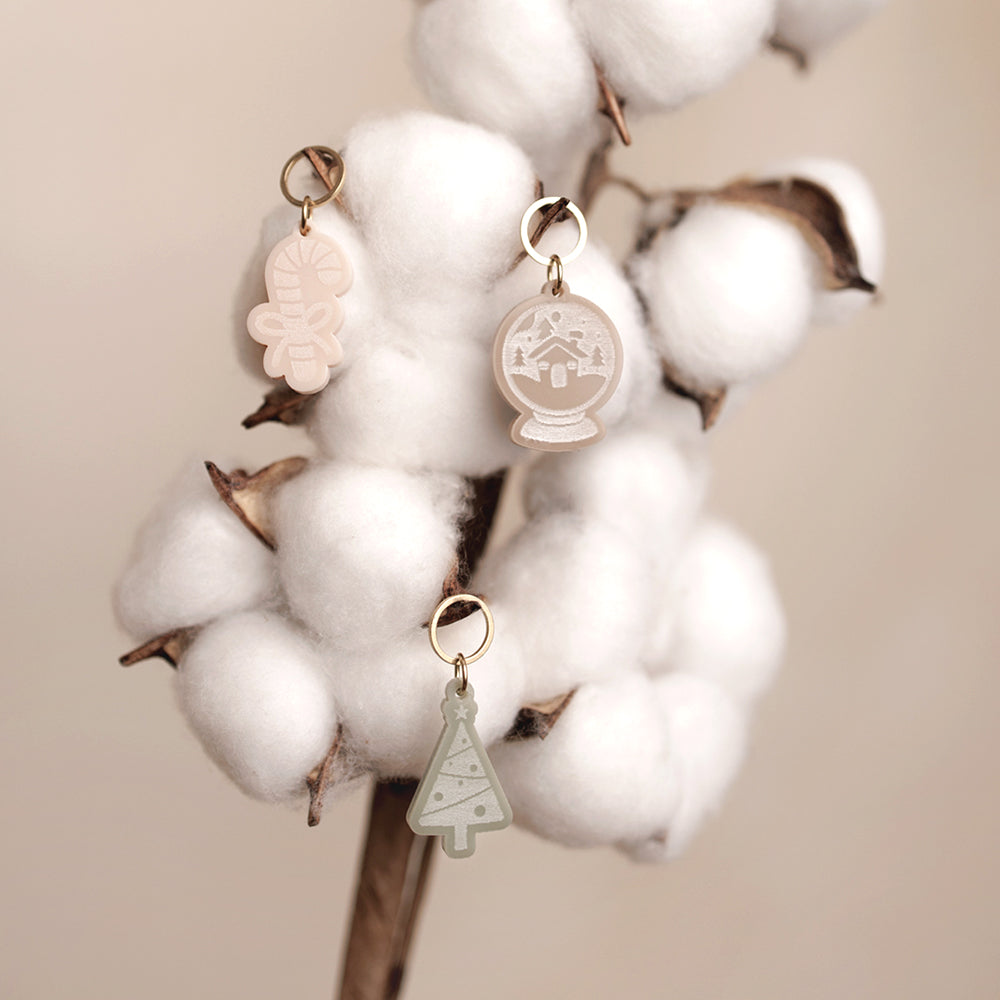 Maschenmarkierer Candy Cane / Schneeflocke (Set 3 Stk.)