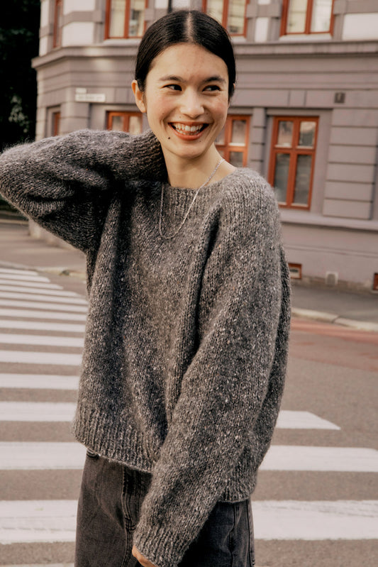 Strickpaket Gaya høstgenser aus Alpakka Lin von Rauma inkl. Anleitung (DE!)