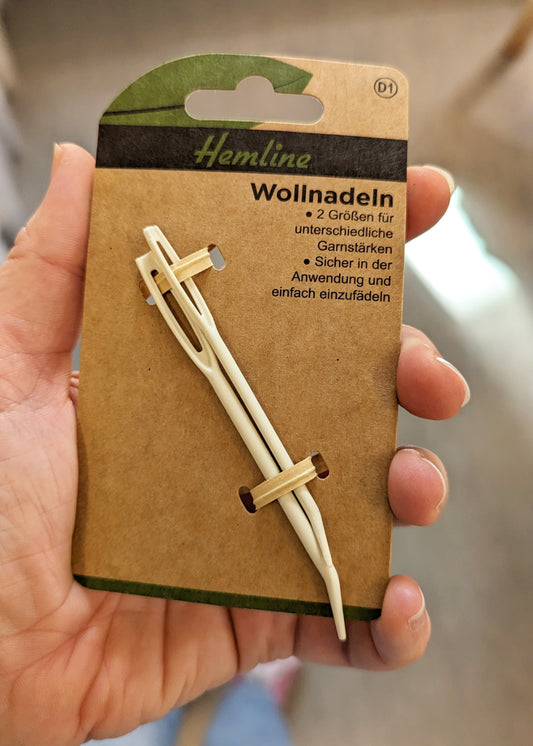 Wollnadel in 2 Größen 87 mm & 77 mm 2 Stück