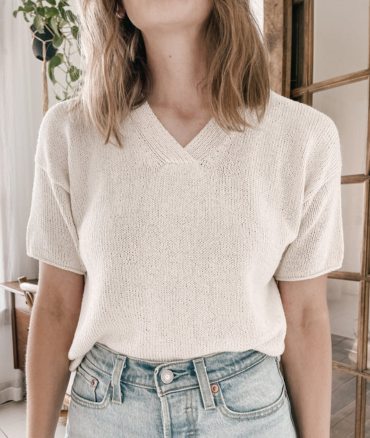 Strickpaket Moon Set Tee von Ozetta (inkl. Anleitung) aus Pure Silk von Knitting for Olive