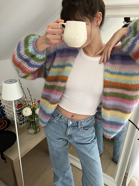 Strickpaket Cardi du Coeur - Budgetversion ohne Mohair aus Avalon