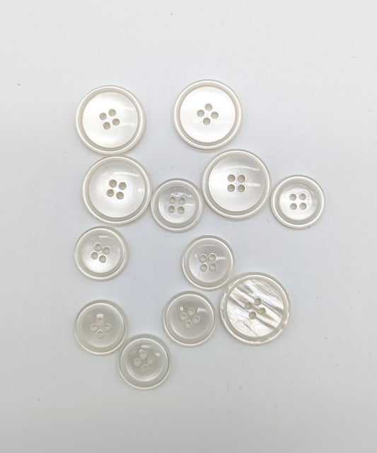 Knopf weiß in ⌀18mm und ⌀23mm