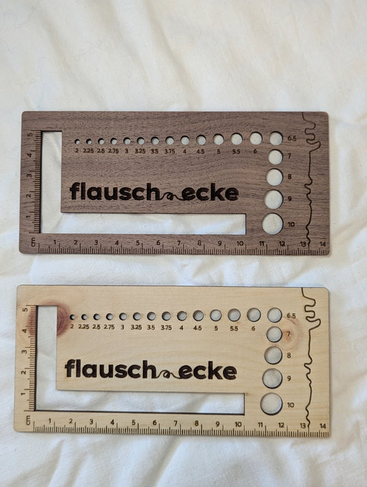 Flauschecke Zählrahmen / Lineal inkl. Nadelmaß
