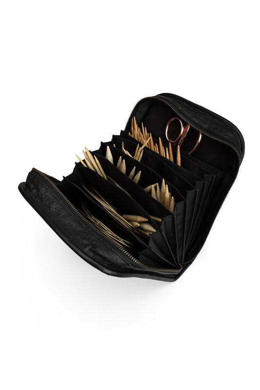 Voss Nadeltasche für feste Rundstricknadeln (schwarz)