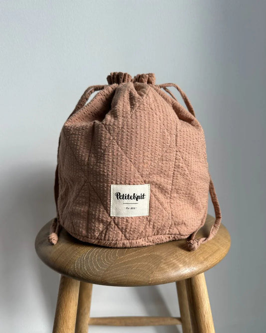 Get Your Knit Together Bag "Praline Seersucker" (small)