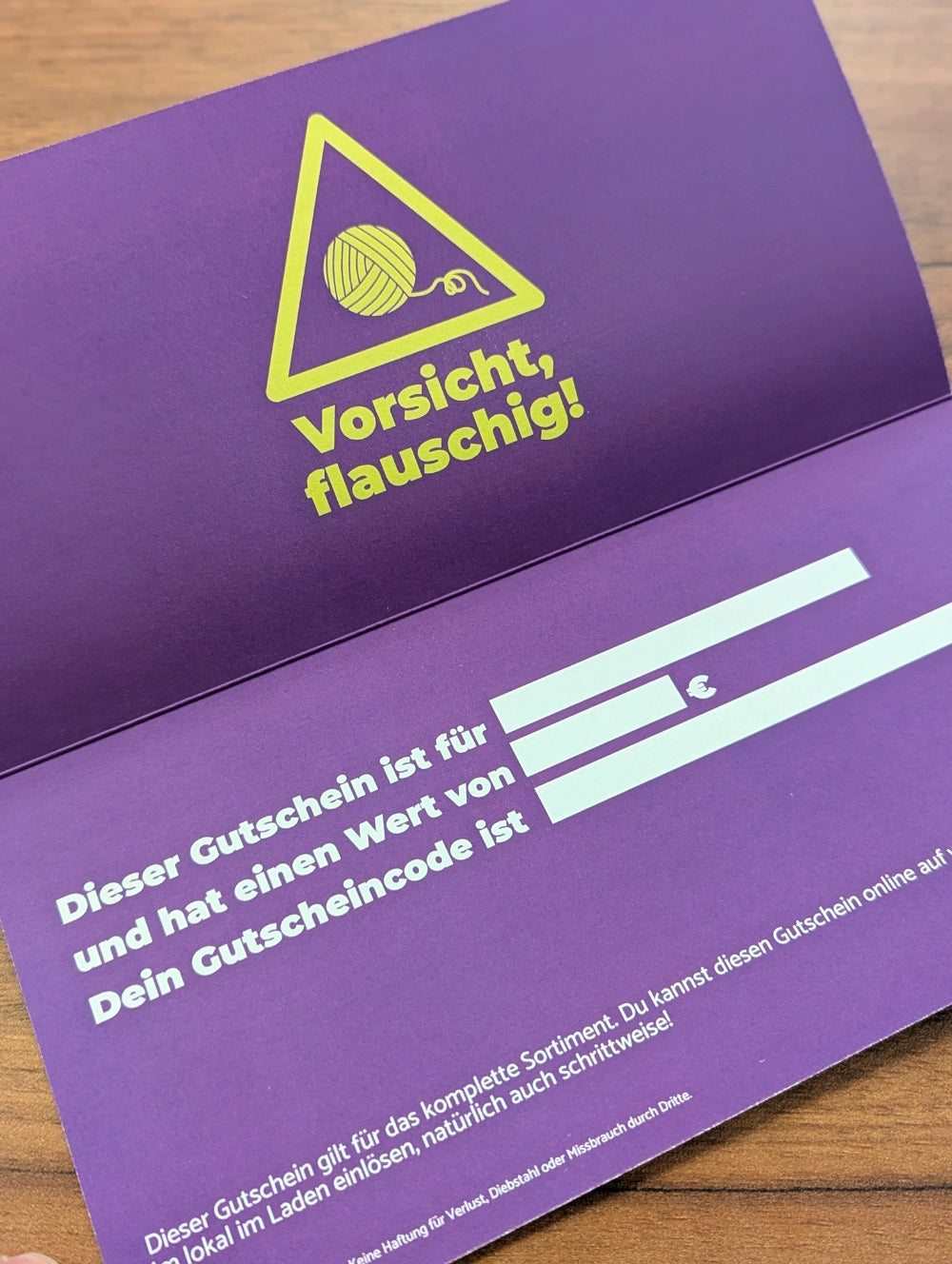 Geschenkgutschein (physische Karte via Post)