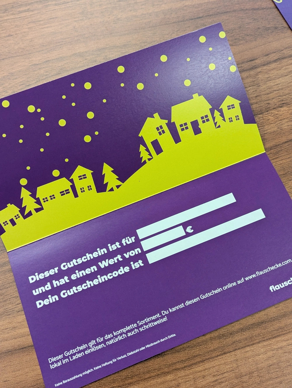 Geschenkgutschein (physische Karte via Post)