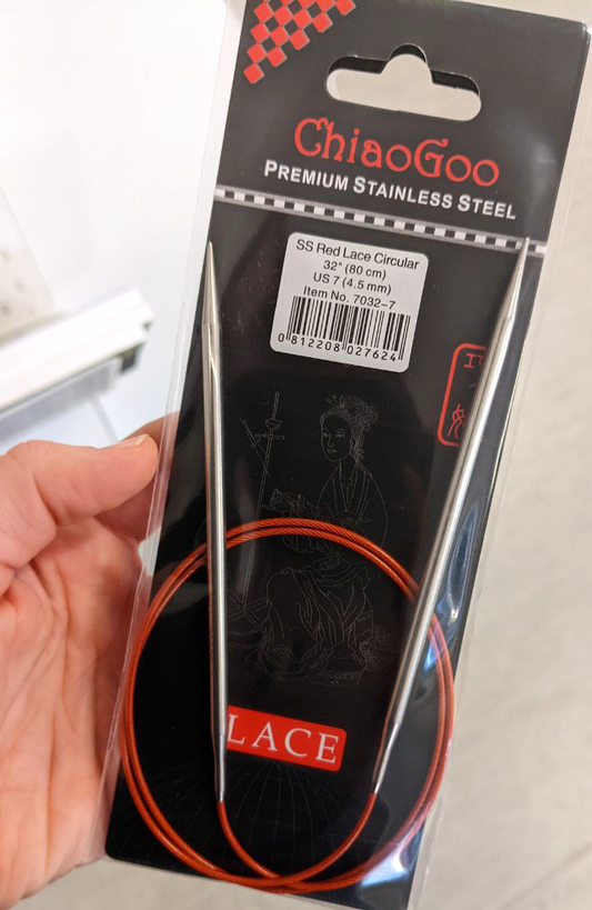 Rundstricknadel Red Lace Edelstahl