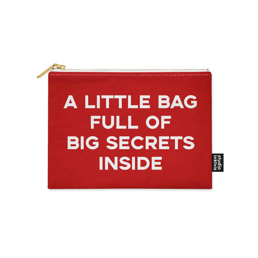 Canvas Baumwoll Tasche "A little bag full of big secrets" rot