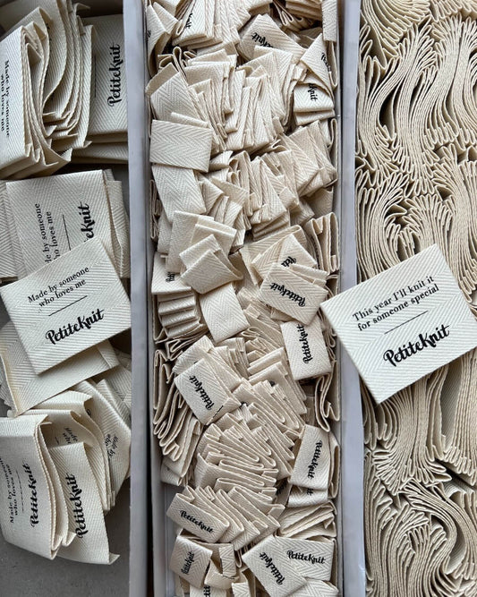 PetiteKnit Baumwoll-Label (diverse)